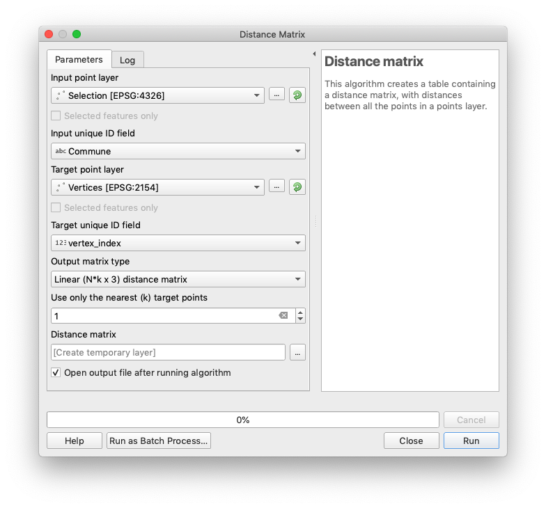 Screenshot - QGIS Ocean distance